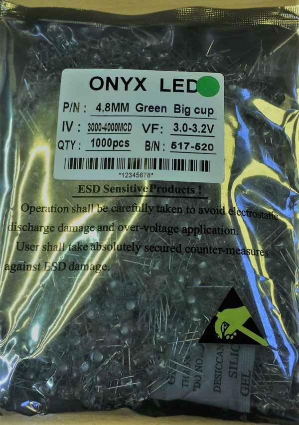 ال ای دی کلاهی دوچیپ سبز ONYX