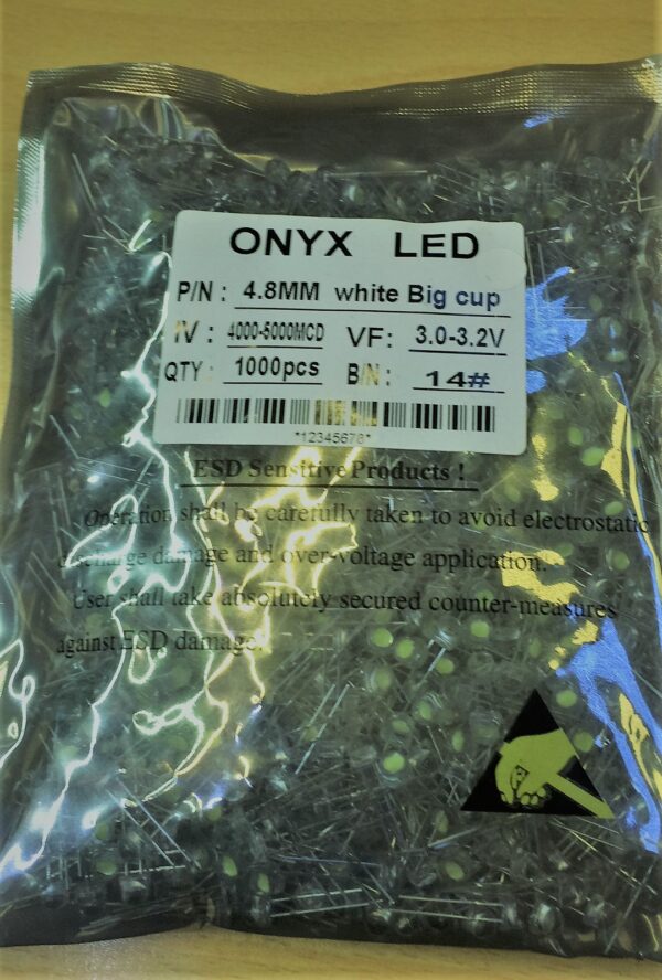 ال ای دی کلاهی‌ دوچیپ سفید برند ONYX